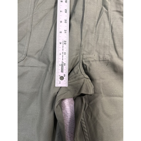 Coveralls Utility Mens Large Olive Green Flight Suit Workwear Jumpsuit Onesie - Picture 5 of 8